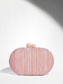 SHEIN BAE 女士优雅手拿包，适合情人节、派对、活动，粉色