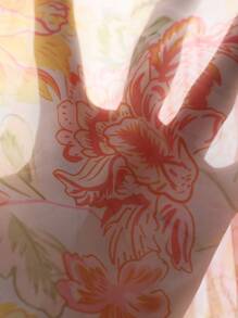 EMERY ROSE Váy voan họa tiết hoa thiết kế dây mảnh thanh lịch dành cho kỳ nghỉ và đi làm, có nơ và viền bèo nhún, phong cách thời trang bãi biển Boho mùa hè cho mùa xuân thu - Nhiều màu - Xem 3