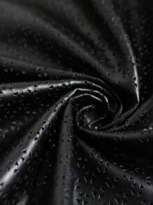 SHEIN Privé Camisa holgada de mujer con mangas con volantes, cintura ceñida y textura de tela de jacquard, con diseño elegante y vintage - Negro - Ver 7