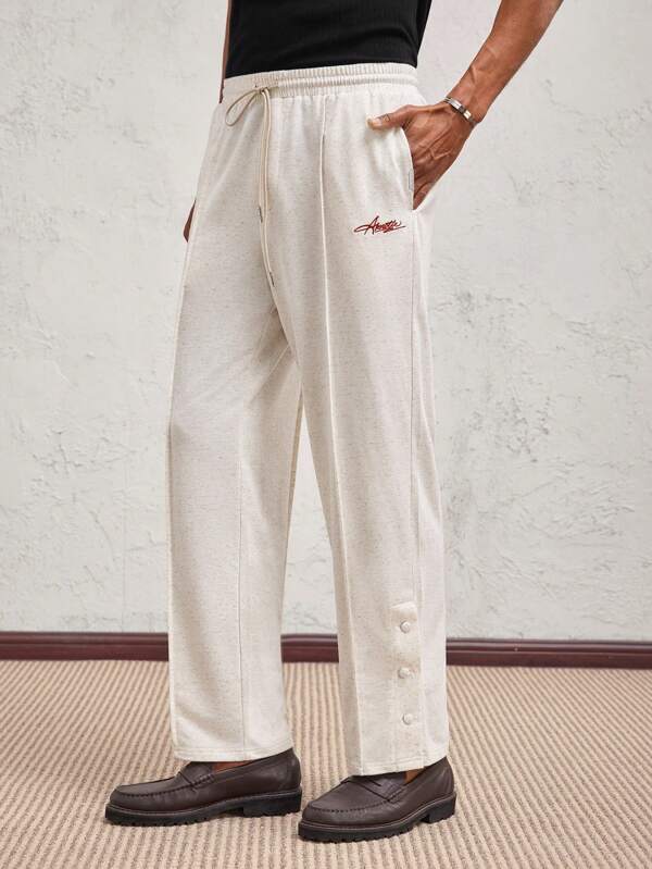 AKNOTIC Party Pantalones rectos de cintura elástica casual para hombres, aptos para uso diario