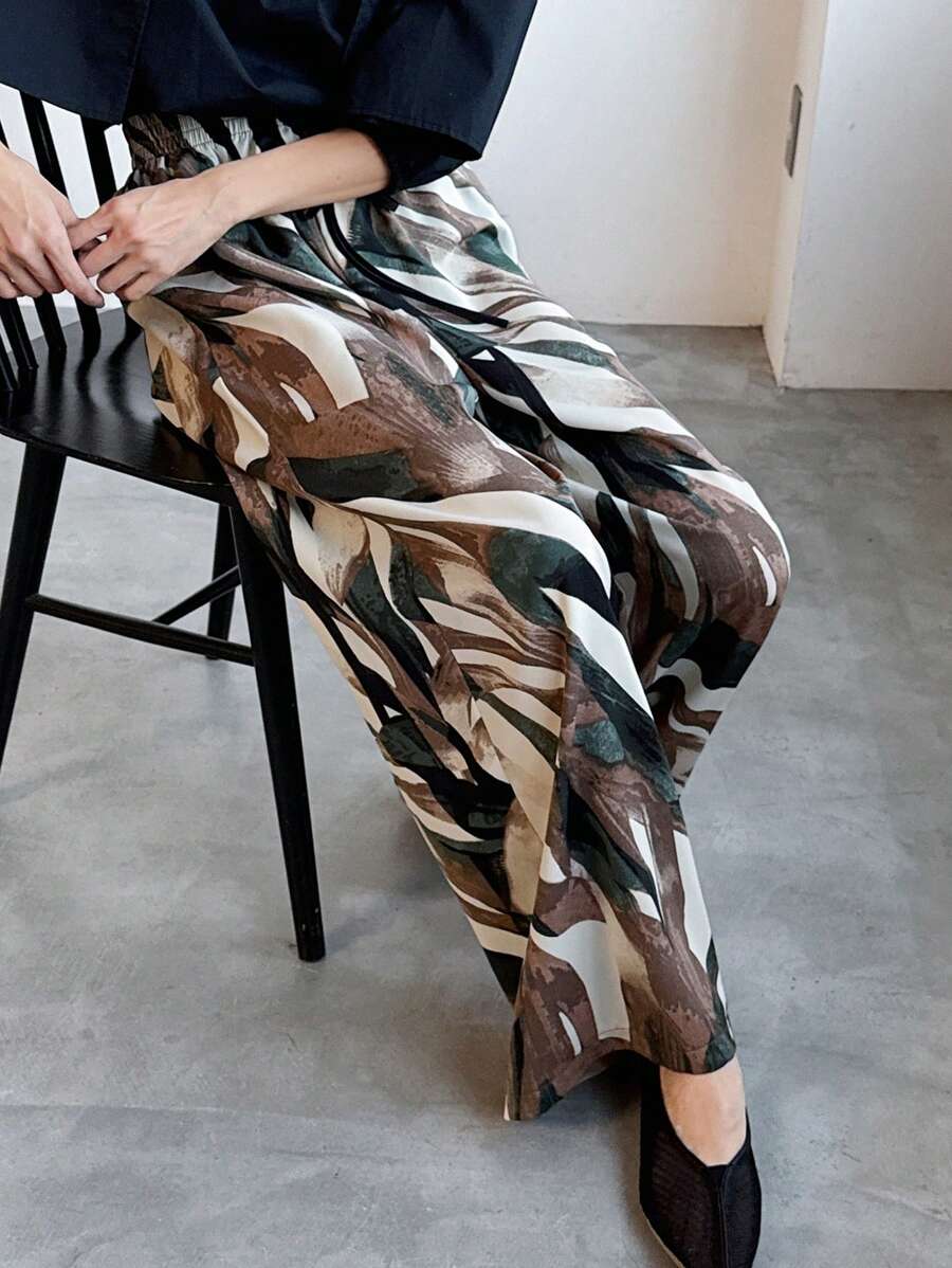 FRIFUL Quần thường ngày in hoa cho nữ, trang phục công sở thường ngày mùa hè - Nhiều màu - Xem 1