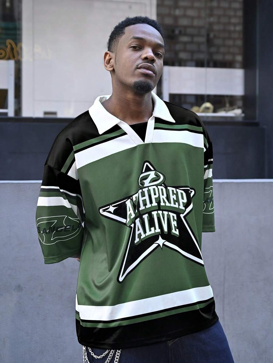 Manfinity VCAY 男士宽松数码印花短袖 Polo 衫