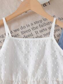 青少年女孩时尚街头风吊带背心和喇叭牛仔裤夏季两件套