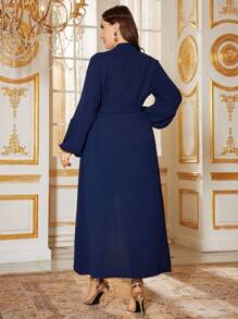 Al Najma Robe décontractée de tous les jours en style simple, manches longues, grande taille