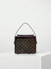 Old Money, Bolsa Quadrada Leve Com Trava De Torção Gráfica De Letras Para Casual Business, Para Meninas, Mulheres, Estudantes Universitárias, Novatas E Trabalhadores De Colarinho Branco. Perfeita Para Escritório, Faculdade, Trabalho, Viagem, Atividades Ao Ar Livre