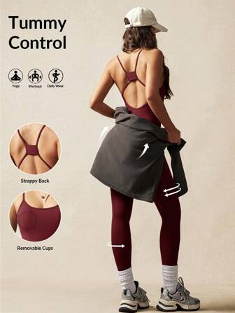 VARSITIE Tight och vacker rygg Yoga Kvinnor Sport Jumpsuit