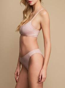 TryMe Women's Rhinestone Embellished Bikini Leg Soft Underwear - Dusty Pink - View 6