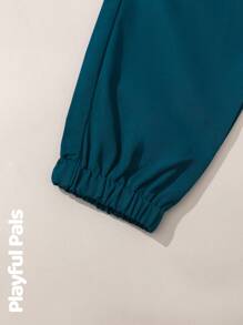 SHEIN 1pc Young Boy Solid Color Casual Everyday Pants - Royal Blue - View 4