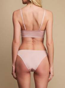 TryMe Women's Rhinestone Embellished Bikini Leg Soft Underwear - Dusty Pink - View 2