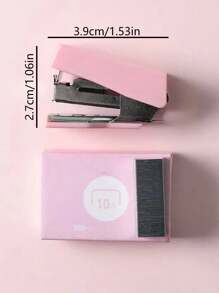 SHEIN 1set Random Color Stapler With Staple,Back To School,School Supplies
