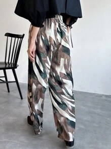 FRIFUL Quần thường ngày in hoa cho nữ, trang phục công sở thường ngày mùa hè - Nhiều màu - Xem 5