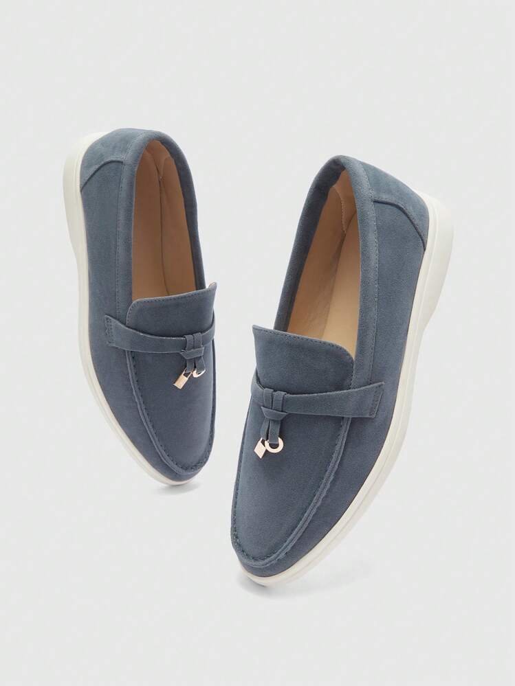 CUCCOO BIZCHIC Women's Casual Versatile Minimalist Flat Loafers For Christmas - Dusty Blue - View 2
