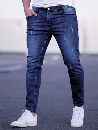 RivetRise Homme Jean Skinny À Rayures Délavé