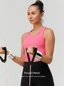 GLOWMODE Reggiseno sportivo Powersculpt™-Air con coppa integrata, ad asciugatura rapida e antitraspirante, a schiena aperta, per alto impatto, allenamenti e corse