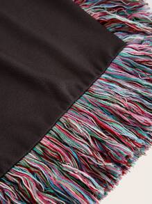 Slaydiva 女士印花流苏包臀复古休闲时尚迷你裙 - 彩色 - 查看 4