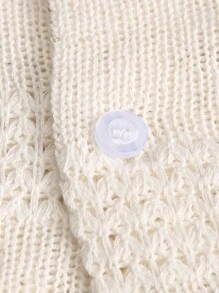 Manfinity Homme Men's Casual Single-Breasted Textured Short Sleeve Shirt Beach Vacation - White - View 4