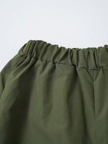 SHEIN Pantaloni casual pentru băiat uni cu talie