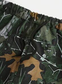 Teen Boy Drawstring Full Print Jogger Pants With Pockets - Multicolor - View 4