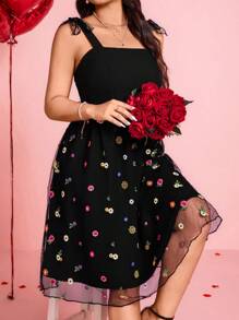 SHEIN Clasi Plus Size Simple Casual Everyday Dress - Black - View 1