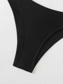 Swim Chiccia Springbreak Solid Color Chest & Front Button Shiny Elegant Bikini Set For Women