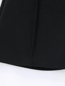 Tween Girls Casual Versatile Black Wide Leg Flare Pants Fall Winter - Black - View 4