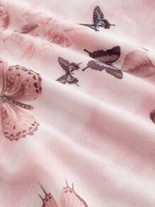 SHEIN MOD 女式蝴蝶结花朵盖袖蝴蝶结腰迷你连衣裙、女士度假装、春夏装、女士沙滩装、女士情人节装、女士约会夜装、热带度假女士装、女士早午餐装、波西米亚风女装、2000 年代风格、粉色连衣裙、网眼连衣裙、情人节连衣裙、迷你连衣裙、女士柔和色调连衣裙 - 彩色 - 查看 4