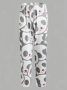 Cute Panda Print Men's Sleepwear Set - Multicolor - View 5