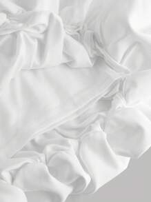 Girlism 少女派对，优雅的白色细肩带薄纱连衣裙，内置短款春秋娃娃裙，生日装 - 白色 - 查看 6