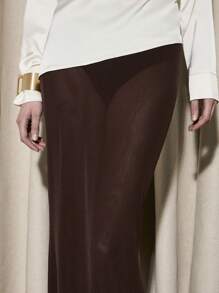 AiiRZ 优雅高腰下摆鱼尾长裙，侧开衩，精致晚会正式场合飘逸及地美人鱼婚礼派对舞会长裙