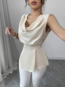 Selianne Women's Fashionable And Elegant Fashionable Blouse - Apricot - View 3