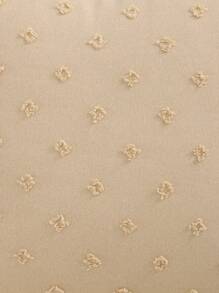 Linen Jacquard Pillow Case, Solid Color For Living Room And Bedroom Decor - Khaki - View 5