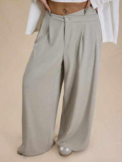 Forever 21 Plus Size Solid Color Casual Pants, Minimalist Fashion For Everyday Wear