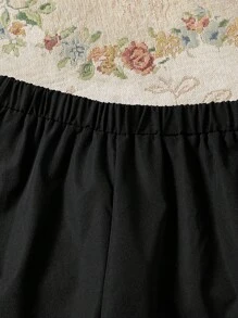 2pcs Tween Boys Traditional Arabic Ramadan Ramadan Robe Shirt & Long Pants Set - Black - View 5