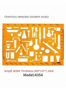 模板测量尺圆形椭圆尺 K 树脂绘图设计家具建筑师模板绘图尺 - 薑色 - 查看 9