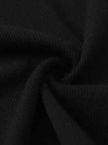 SHEIN Leap Crew Tween-Mädchen Elegantes, kurzes T-Shirt mit Spitzenkragen und Perlenverzierung