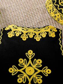 2pcs Baby Boy's Vintage Graphic Allover Hand-Embroidered Vest Top + Hat Set, Infant Baby Boys Clothes,Kid Clothes,Toddler Clothes, Baby Outfit, Baby Tops,Baby Boy Shirt,6M-3T