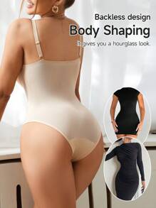 Bruiloft Dames Effen Kleur Sling Body Shaping Jumpsuit