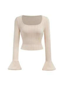 SHEIN Frenchy 女士纯色休闲简约时尚 T 恤，适合日常穿着 - 彩色 - 查看 7