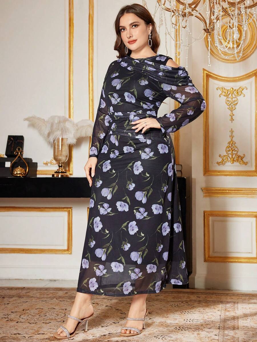 Modelyn 适合日常穿着的大码休闲简约时尚连衣裙 - 彩色 - 查看 1