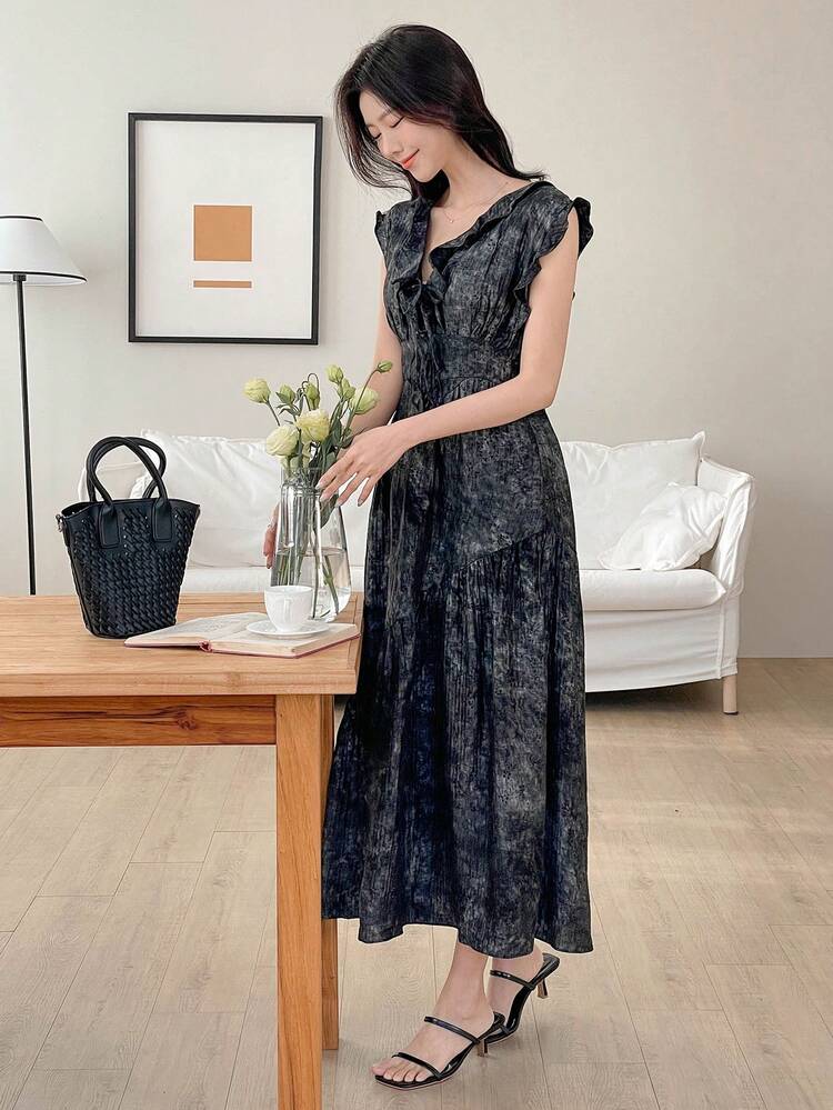 Women's Casual Distressed Wash Long Dress Sundress Wedding Women Dresses Maxi Dress