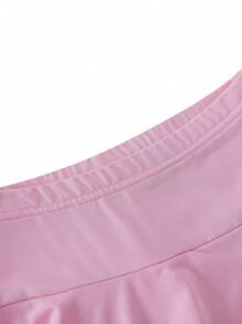 Sparklyn 假日、夏季、旅行少女打底裤，休闲优雅短裙打底裤，蝴蝶结装饰，适合春季、秋季、夏季穿着，可搭配 - 粉色 - 查看 4