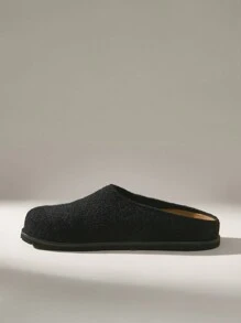 Solecia Thick Sole Slip-On Closed Toe Slippers For Women, New Style Autumn/Spring Shoes Spring Break Easter - Black - View 4