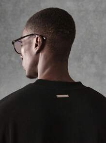 SUMWON Camiseta de hombre oversize de estilo urbano de manga corta básica