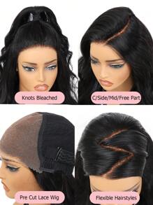 7X6 Flexible Closure All Ready Wig Pre Bleached Pre Plucked Pre-Cut Lace Front Melting Lace 7x6 Glueless Lace Closure Wig Long Body Wave Wigs 100% Human Hair 9AM HAIR - S1 - View 7