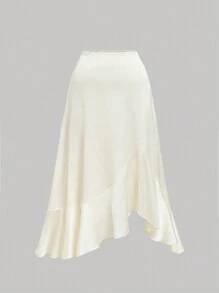 SHEIN MOD Váy Maxi Maxi Không Dây Nơ Màu Mơ, Bộ Trang Phục Thanh Lịch Cho Nữ Cỡ Lớn - Màu be - Xem 4