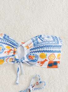 Swim Mod Swim 3Pcs Set Summer Beach Vacation Outfits Woman Bikini Sets - Multicolor - View 4