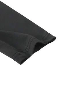 Sparklyn 假日、夏季、旅行少女休闲优雅蝴蝶结图案打底裤，适合春、秋、夏季穿着，非常适合户外活动 - 黑色 - 查看 3