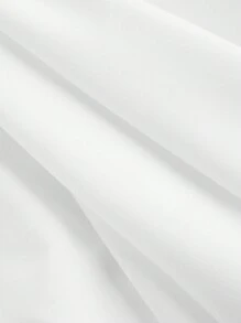 SHEIN MOD 女士浪漫纯色法式无袖迷你连衣裙，白色，休闲度假连衣裙 - 白色 - 查看 3