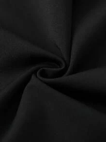 SHEIN Leap Crew Tween 女童蝴蝶结装饰拼色圆领荷叶边袖迷你连衣裙 - 黑與白 - 查看 9