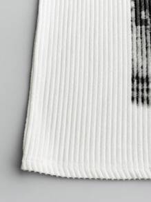 SHEIN LUNE Women Tie Dye Print Casual Loose Long Sleeve T-Shirt Fall Cloth For Women - White - View 6